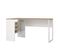 Bureau d'angle ALKOR 2 Imitation chêne clair et blanc