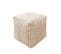 Vapi - Pouf Carré En Jute 40x40cm - Couleur - Beige