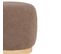 Belfort - Pouf Rond En Tissu Bouclette Ø44,5cm - Couleur - Marron