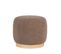 Belfort - Pouf Rond En Tissu Bouclette Ø44,5cm - Couleur - Marron