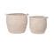 Lot de 2 Paniers Beige