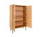 Kyoto - Buffet Haut 2 Portes En Bois Et Métal H130cm - Couleur - Bois Clair