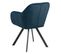 fauteuil pivotant velours LOLA bleu