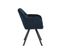 fauteuil pivotant velours LOLA bleu