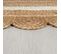 Tapis De Salon Flower Jute En Jute - Beige - 160x230 Cm