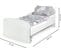 Moderne Lit D'enfant Toddler En Bois Avec Un Matelas Blanc Motif Lovely Licorne