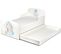 Lit D'enfant Toddler Couleur Blanc Avec Rangement + Matelas Petit Éléphant