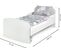 Moderne Lit D'enfant Toddler Avec Matelas Couleur Blanc Petit Éléphant