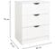 Commode Blanche Avec Les Tiroirs Roma /motif Jurassic/