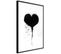 Affiche Murale Encadrée "graffiti Heart" 20 X 30 Cm Noir