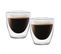 Set De 2 Tasses à Expresso Double Paroi 80ml Transparent