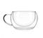 Lot De 2 Tasses Double Paroi 300ml Transparent