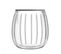 Lot De 2 Verres Double Paroi Striés 250ml Transparent