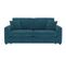 Canapé convertible 3 places pack standard NICARAGUA tissu Bergamo bleu pétrole