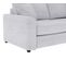 Canapé convertible 3 places pack standard NICARAGUA tissu Bergamo gris clair