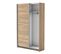 Armoire 2 portes coulissantes L.125 cm FAST imitation chêne