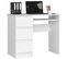 Bureau D'ordinateur Gauche A6 Blanc 90 Cm 3 Tiroirs Façade Blanche 1 Étagère 90x50x77 Cm