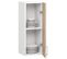 Meuble De Cuisine Haut W30 Lima Modulable Blanc 30 Cm 1 Porte Façade Chêne Sonoma 2 Étagères