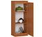 Vitrine Armoire W40 Aulne 40 Cm 1 Porte Façade Aulne 3 Étagères 40x30x99 Cm