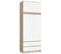 Surmeuble Pour Armoire S90 Chêne Sonoma 90 Cm 2 Portes Façade Blanche 2 Étagères 90x51x55 Cm