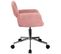 Fauteuil Pivotant à Roulettes Velour Fd22 Rose