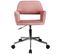 Fauteuil Pivotant à Roulettes Velour Fd22 Rose