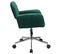 Fauteuil Pivotant à Roulettes Velour Fd22 Vert Bouteille