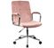 Chaise Pivotante à Roulettes Velour Fd24 Rose