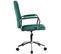 Chaise Pivotante à Roulettes Velour Fd24 Vert Bouteille