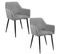 Lot De 2 Chaises Matelassées De Salle à Manger En Velours Sj.082 Noir