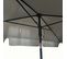 Parasol De Plage Floks Avec Protection Uv Gris Clair, Poids 2,8 Kg Dimensions L200xl123xh235 Cm