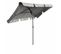 Parasol De Plage Floks Avec Protection Uv Gris Clair, Poids 2,8 Kg Dimensions L200xl123xh235 Cm