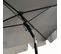 Parasol De Plage Floks Avec Protection Uv Gris Clair, Poids 2,8 Kg Dimensions L200xl123xh235 Cm