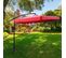 Parasol De Jardin Et De Terrasse Cynia Imperméable En Rouge, Poids 11,7 Kg L300 X L300 X H245 Cm