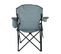 Chaise De Camping Confortable Fotyn Avec Porte-gobelet Et Sac Isotherme En Gris Avec Bleu