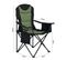 Chaise De Camping Confortable Fotyn Avec Porte-gobelet Et Sac Isotherme En Noir Avec Vert