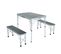 Table De Camping Avec 2 Bancs Pliants En Gris