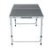 Table De Camping Gris Foncé Avec 4 Chaises Pliantes Grises, Dimensions : L120 X P60 X H70 Cm