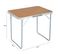 La Table De Camping Pliante En Aluminium Imitation Bois, Dimensions : L70 X H60 X P50 Cm