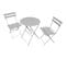 Ensemble De Meubles Orion Pour Balcon : Table Ronde et 2 Chaises En Gris Chic