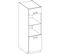 Meuble Colonne Four 2 Portes Battantes - Gris - L 60 X P 57 X H 210 Cm - Lassen