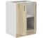 Meuble Bas Sara 2 Portes Décor Chêne Sonoma L60xp48xh82 Cm Plan De Travail Non Inclus