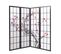 Paravent Japonais Fleur De Cerisier En Bois Noir De 4 Pans, L176 X H175 X P2 Cm