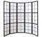 Paravent japonais grands carreaux bois noir et papier de riz - 5 pans - Dim : H 175 cm