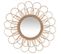 Miroir En Rotin Fleur Coloris Beige - Dim : D 56 Cm