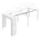 Table Console Extensible En Chêne Blanc Brillant - Longueur 54-239 X Hauteur 77 X Profondeur 90 Cm