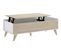 Table Basse Modulable Coloris Blanc/naturel - Longueur 99 X Hauteur 41 X Profondeur 60 Cm