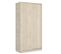 Armoire À Portes Coulissantes Coloris Naturel - Longueur 100 X Profondeur 50 X Hauteur 204 Cm