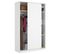 Armoire À Portes Coulissantes Coloris Blanc Brillant - L. 120 X P. 50 X H. 204 Cm