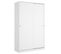 Armoire À Portes Coulissantes Coloris Blanc Brillant - L. 120 X P. 50 X H. 204 Cm